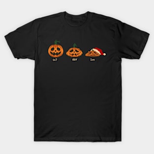 Halloween To Christmas Pumpkin Holidays by Tobe Fonseca T-Shirt